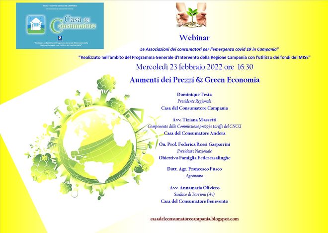 locandina webinar  Aumenti dei prezzi e green econ...